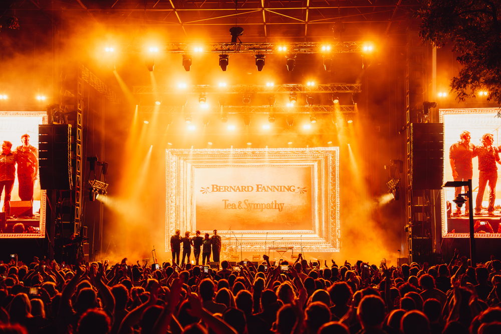 Bernard Fanning performing on the On the Banks stage, 2026 season
