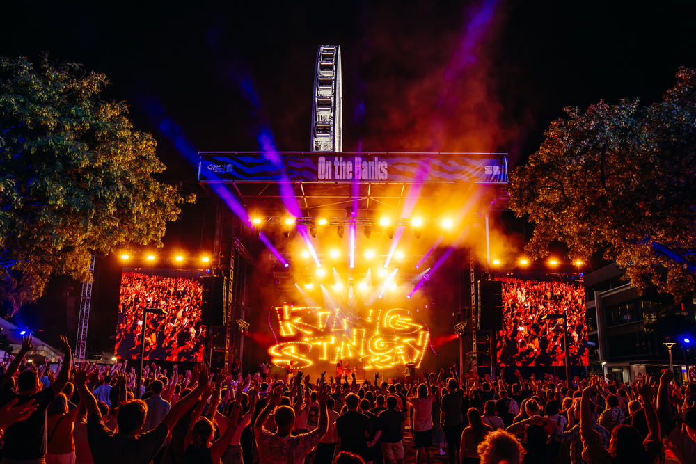 King Stingray performing on the On the Banks stage, 2026 season